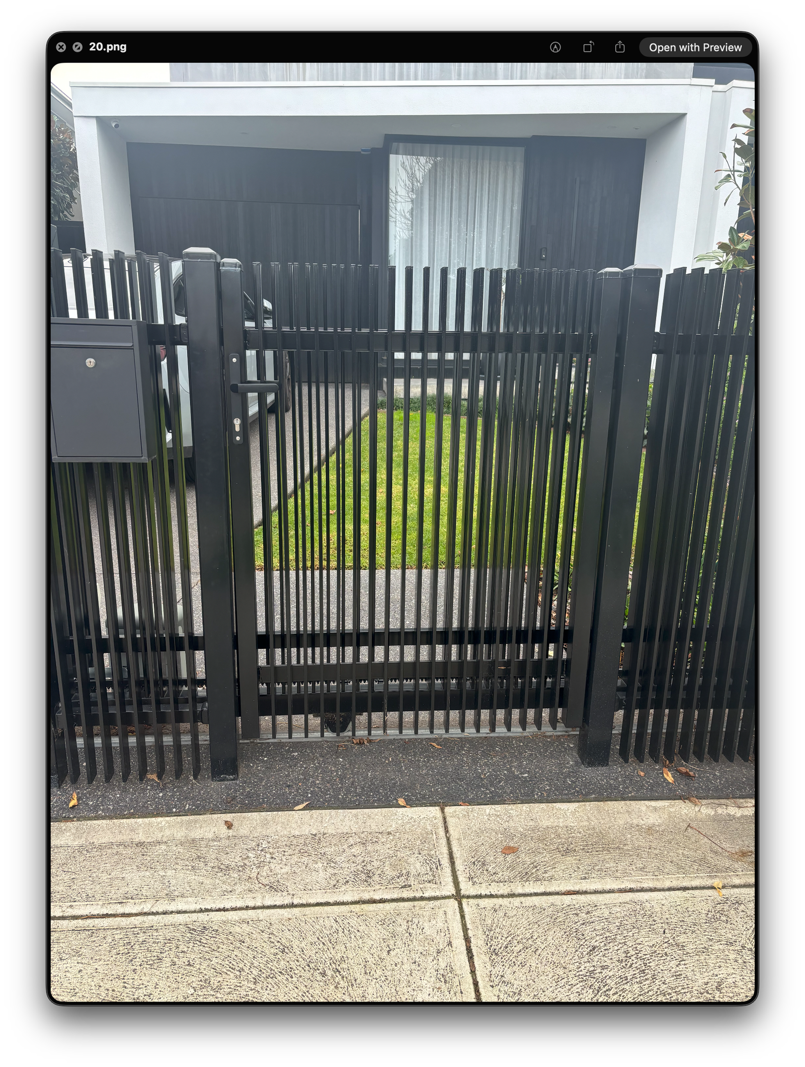 Steel gate close-up